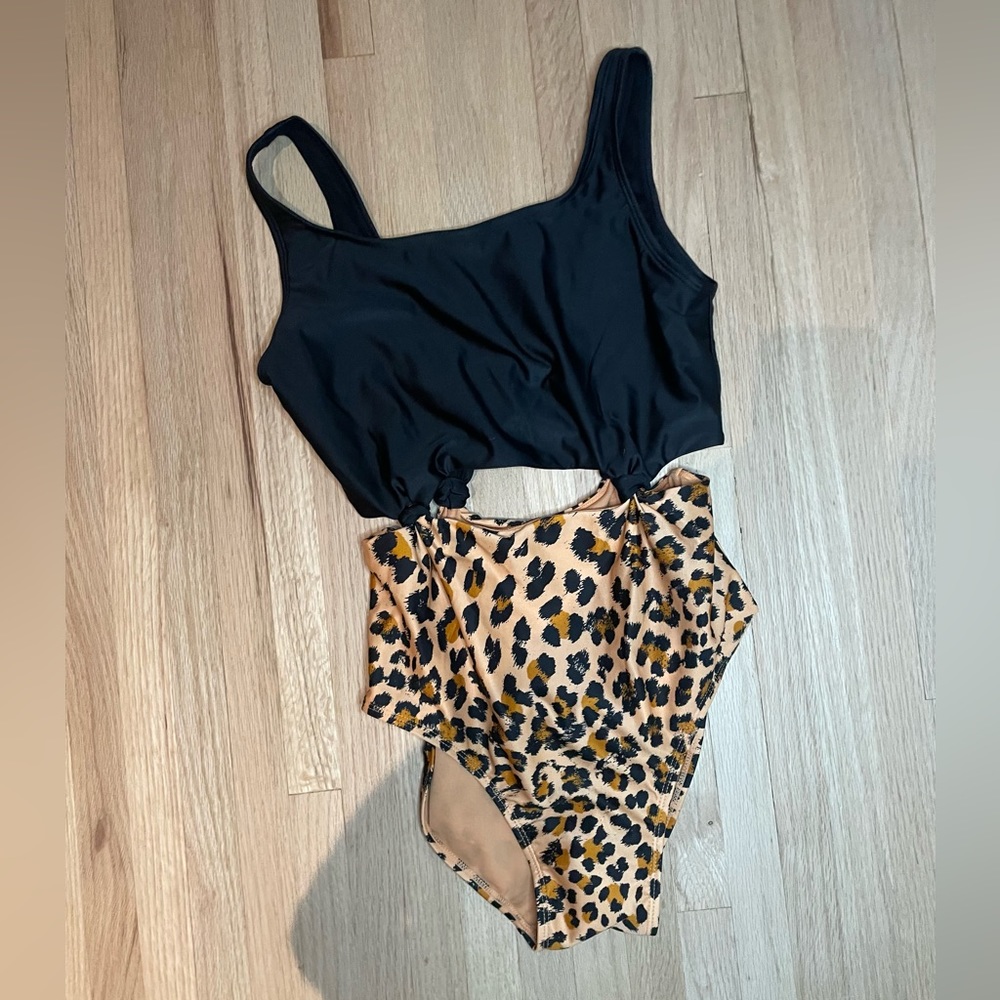 Cheetah print bathing suit
